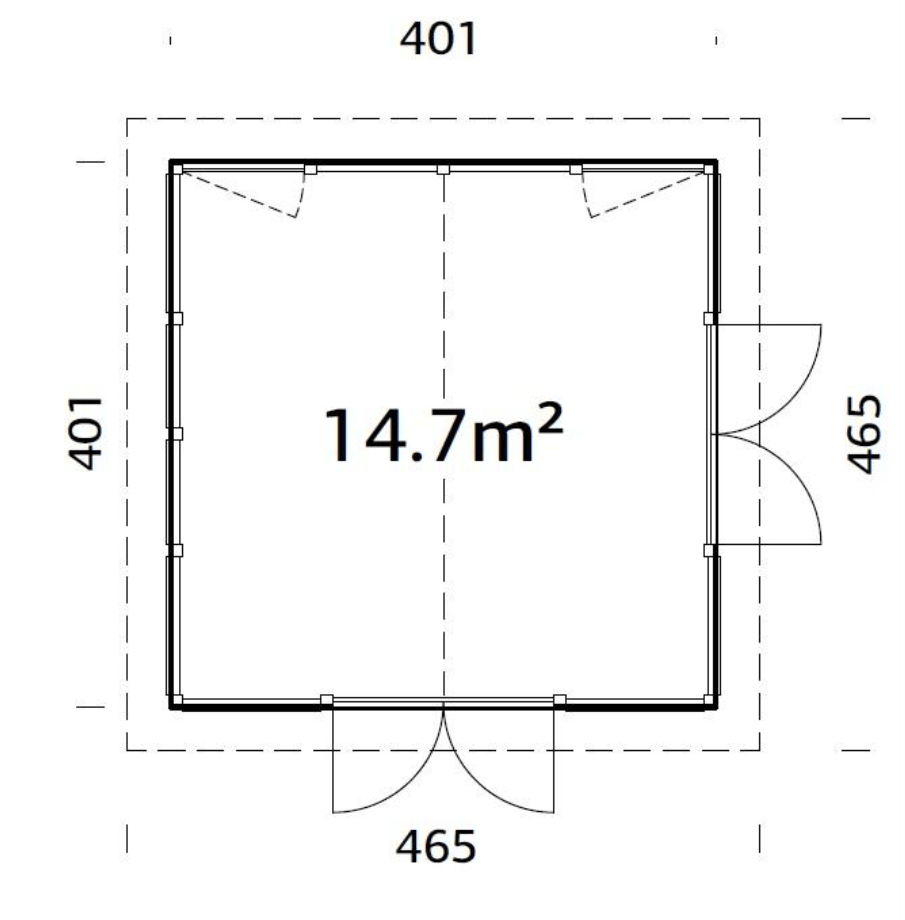 Stikla māja Isabella 14.7m² - HOLDORS