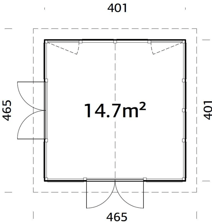 Stikla māja Isabella 14.7m² - HOLDORS
