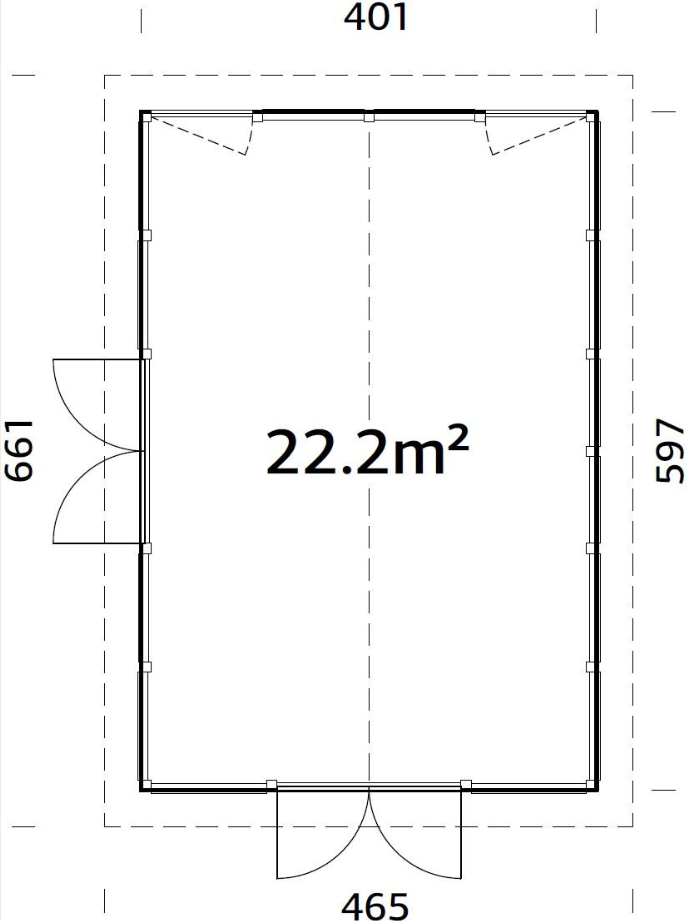 Stikla māja Isabella 22.2 m²