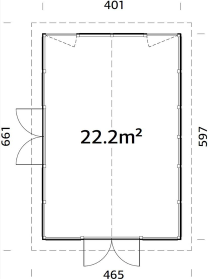 Stikla māja Isabella 22.2 m²