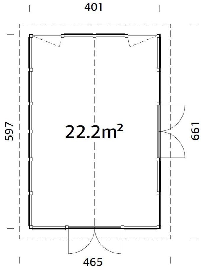 Stikla māja Isabella 22.2 m²