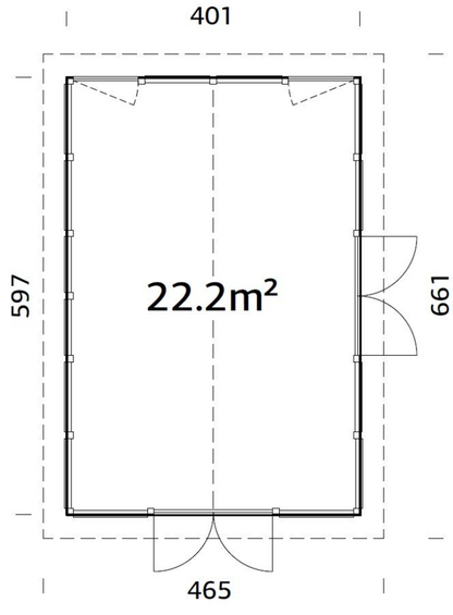 Stikla māja Isabella 22.2 m²