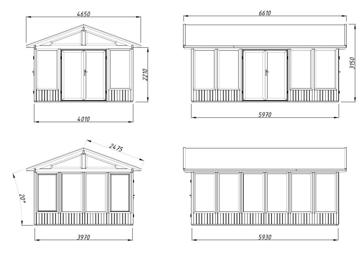 Stikla māja Isabella 22.2 m²
