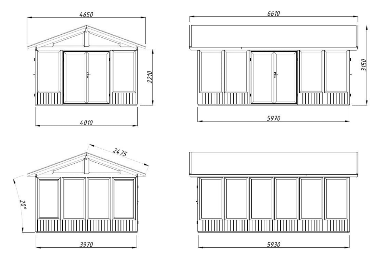Stikla māja Isabella 22.2 m² - HOLDORS