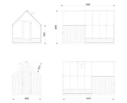 Stikla oranžērija Emīlija — 5.4 + 4.0 m² - HOLDORS