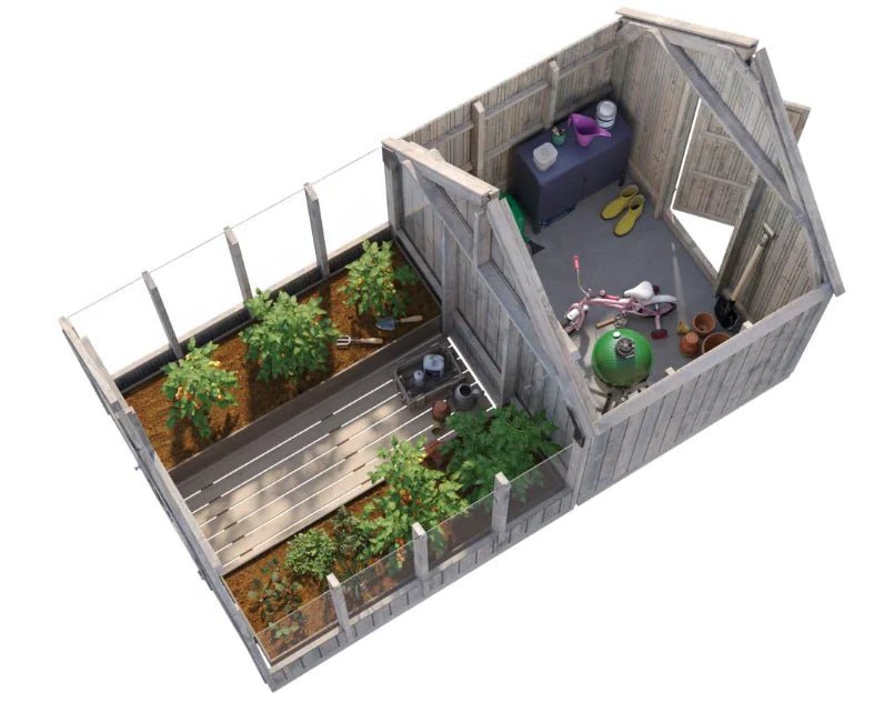 Stikla oranžērija Emīlija — 5.4 + 4.0 m² - HOLDORS