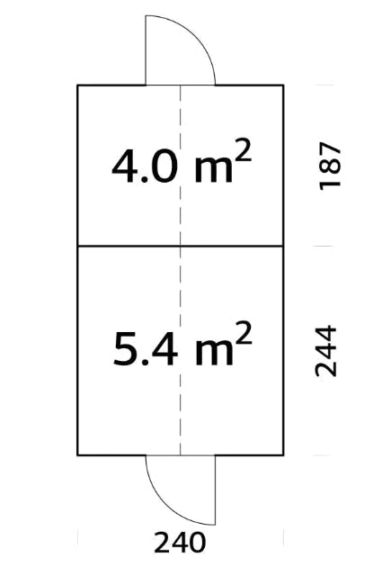 Stikla oranžērija Emīlija — 5.4 + 4.0 m² - HOLDORS