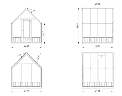Stikla oranžērija Emīlija — 5.4 m² - HOLDORS