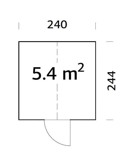 Stikla oranžērija Emīlija — 5.4 m² - HOLDORS