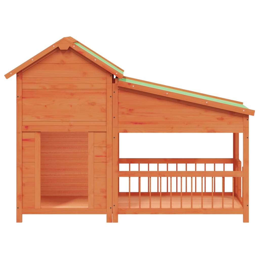 Suņu Būris, Brūns, 143X60,5X109 Cm, Priedes Masīvkoks - HOLDORS