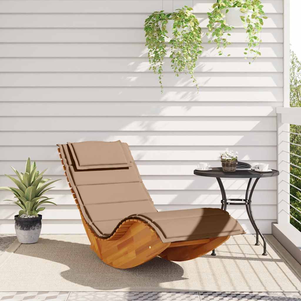 Šūpuļkrēsls Ar Spilvenu, Masīvkoks, Akācija - HOLDORS