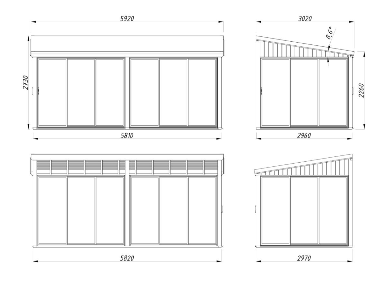 Terases veranda Lukass 16.2 m²