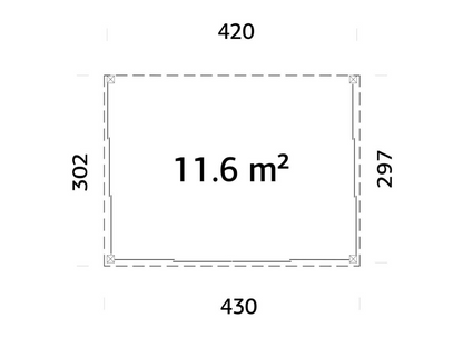 Terases veranda Lukass 11.6 m²