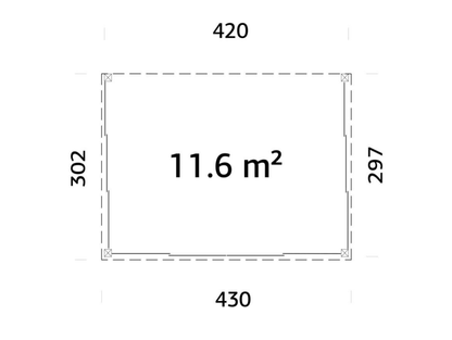 Terases veranda Lukass 11.6 m² - HOLDORS