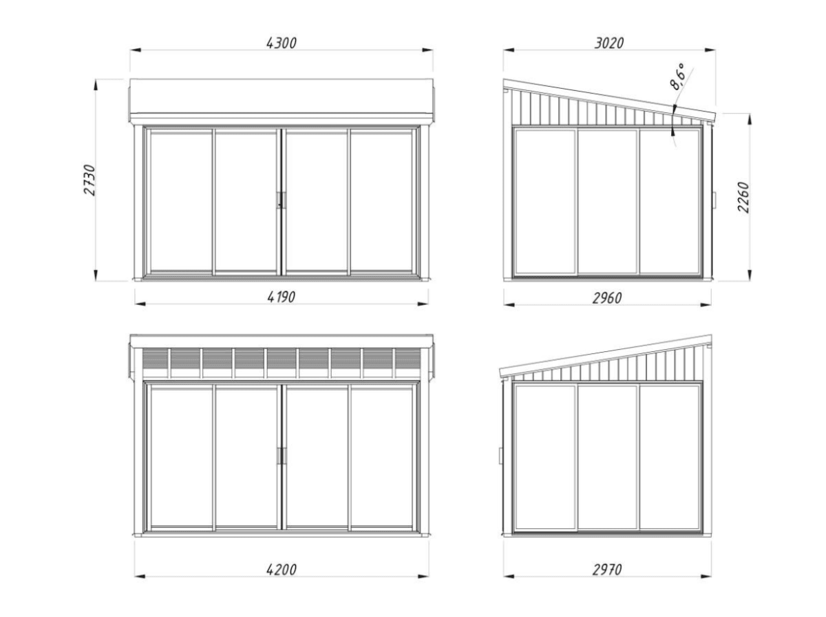 Terases veranda Lukass 11.6 m² - HOLDORS