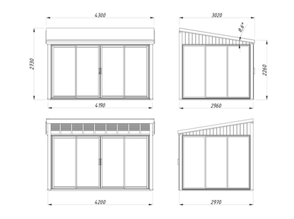Terases veranda Lukass 11.6 m² - HOLDORS
