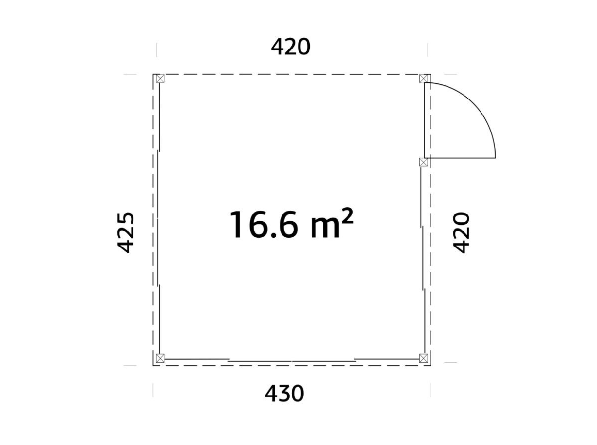 Terases veranda Lukass 16.6 m²