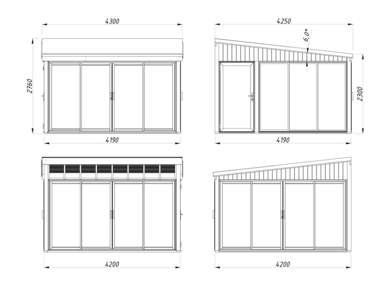 Terases veranda Lukass 16.6 m² - HOLDORS
