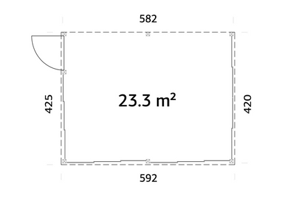 Terases veranda Lukass 23.3 m²