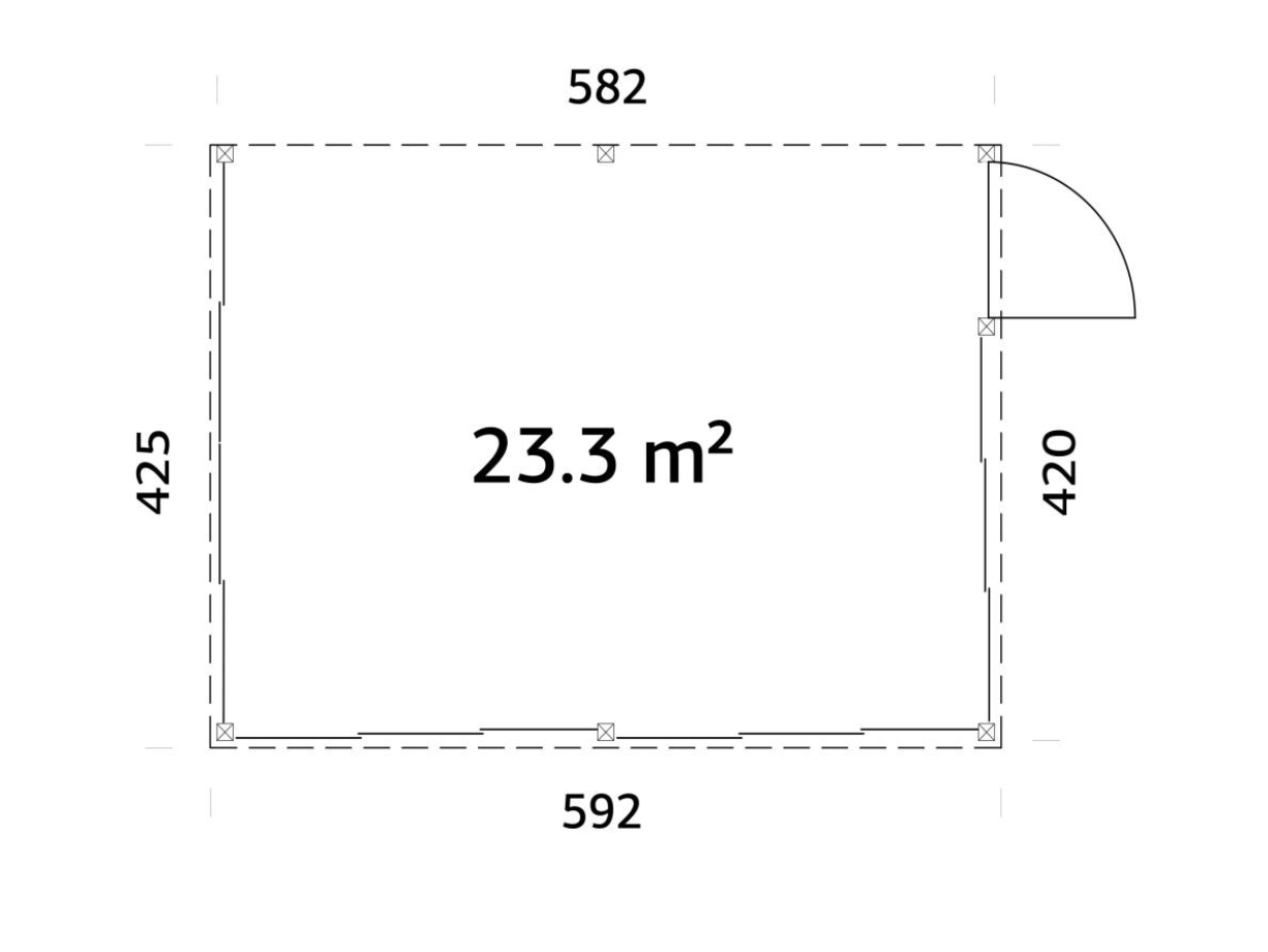 Terases veranda Lukass 23.3 m²