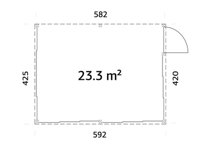 Terases veranda Lukass 23.3 m²