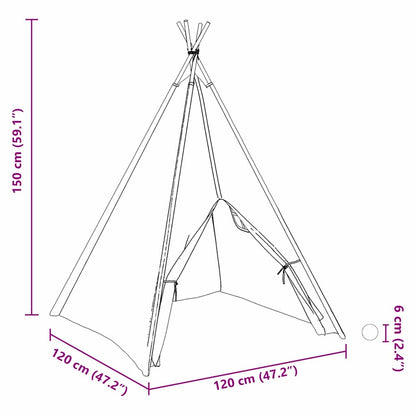 Tīpis Telts Balts 120 X 120 X 150 Cm Audums Un Plastmasa - HOLDORS