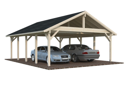 Transportlīdzekļu nojume Robis diviem braucamrikiem 40.6 m2