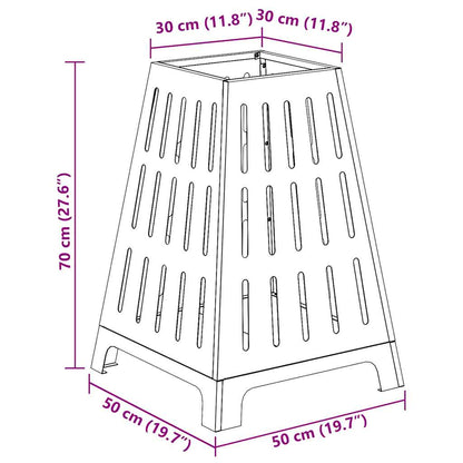 Uguns Bļoda Melna 50 X 50 X 70 Cm Novecināts Tērauds - HOLDORS