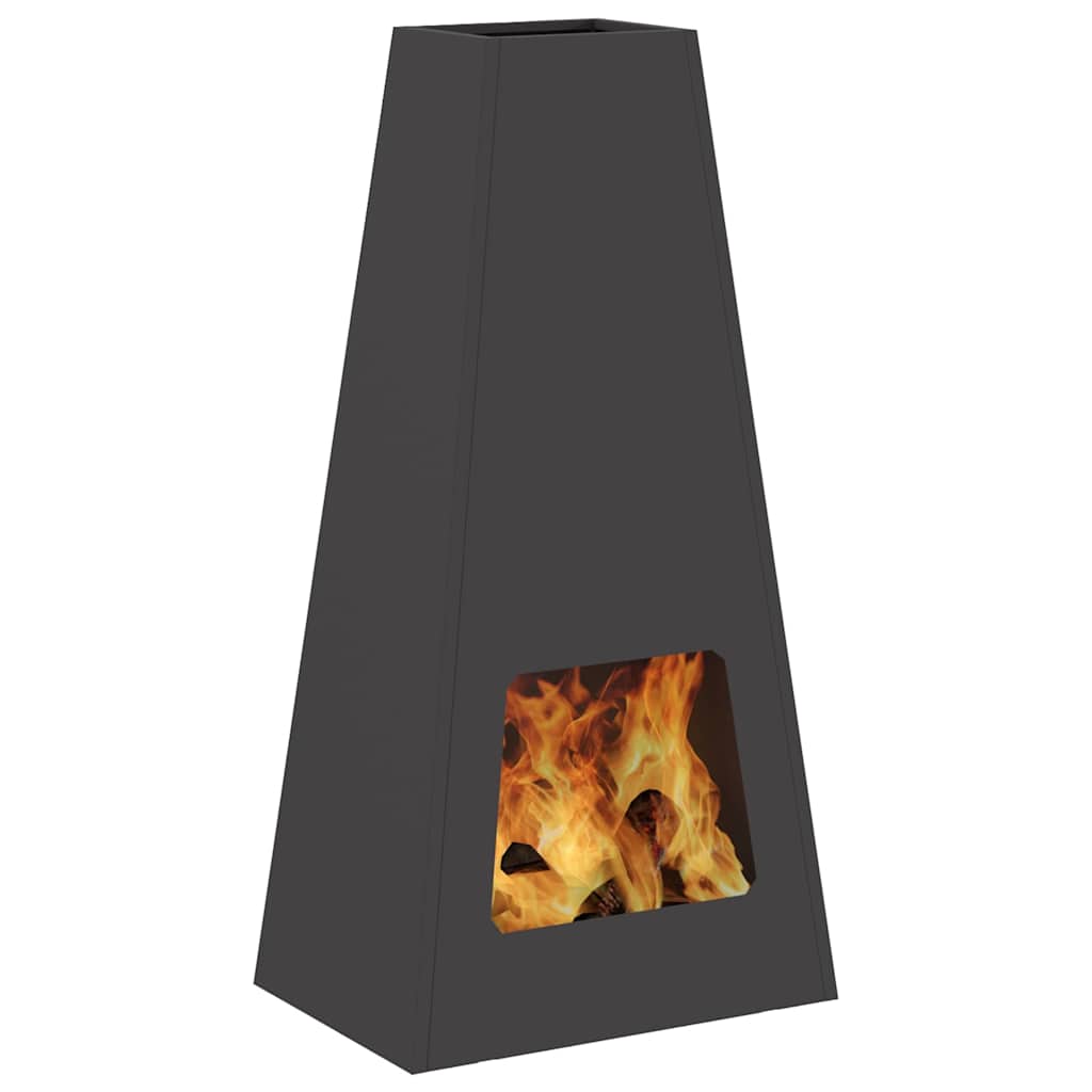 Uguns Bļoda Melns 50 X 35 X 100 Cm Novecināts Tērauds - HOLDORS