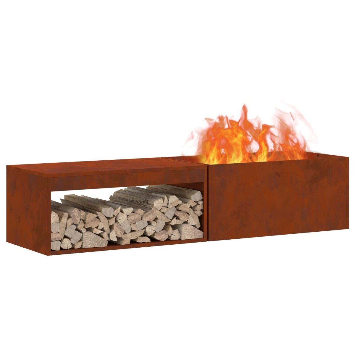 Uguns Bļoda Rūsa 160 X 45 X 35 Cm Novecināts Tērauds - HOLDORS