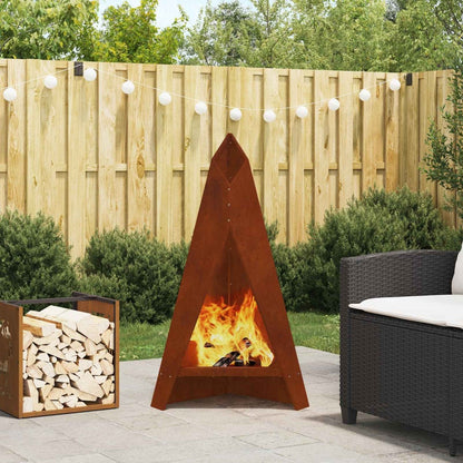 Uguns Bļoda Rūsa 58 X 40 X 100 Cm Novecināts Tērauds - HOLDORS