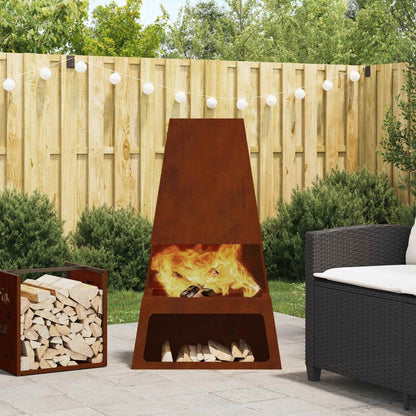 Uguns Bļoda Rūsa 60 X 35 X 100 Cm Novecināts Tērauds - HOLDORS
