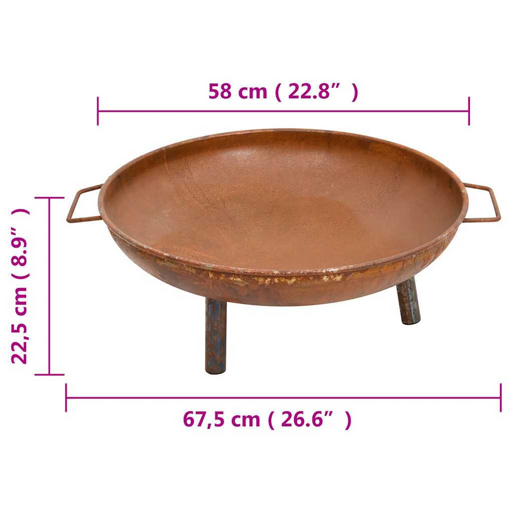 Ugunskura Vieta, 67,5X58X22,5 Cm, Tērauds - HOLDORS