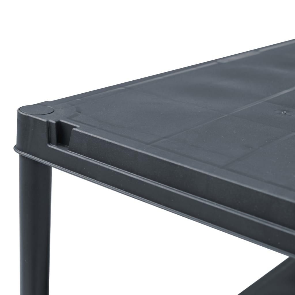 Uzglabāšanas Plaukts, Melns, 125 Kg, , Plastmasa - HOLDORS