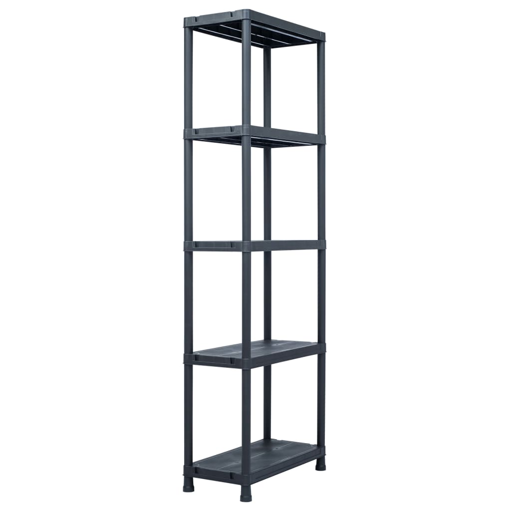 Uzglabāšanas Plaukts, Melns, 125 Kg, , Plastmasa - HOLDORS