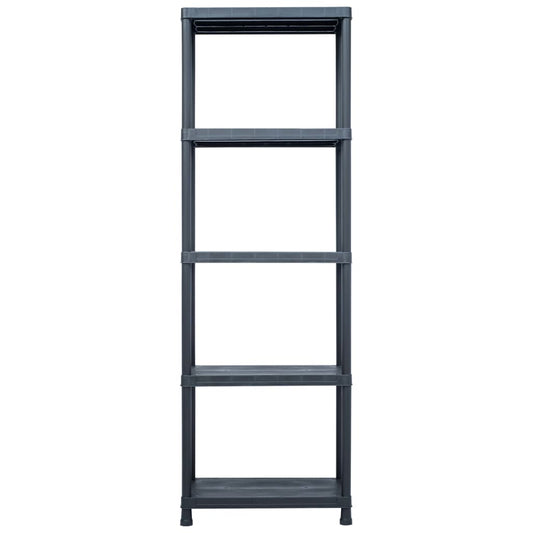 Uzglabāšanas Plaukts, Melns, 125 Kg, , Plastmasa - HOLDORS