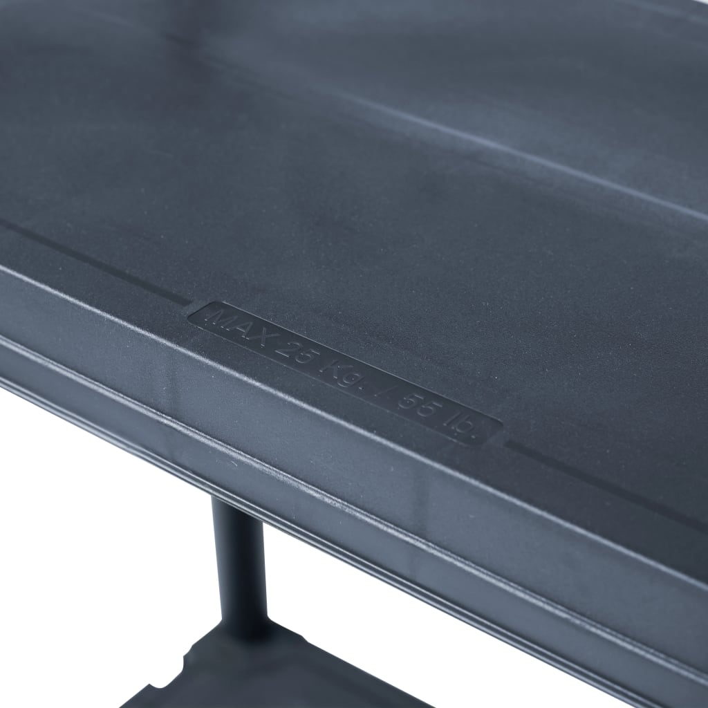 Uzglabāšanas Plaukts, Melns, 125 Kg, , Plastmasa - HOLDORS