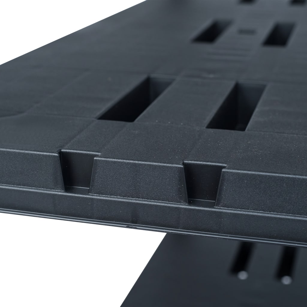 Uzglabāšanas Plaukts, Melns, 220 Kg, , Plastmasa - HOLDORS