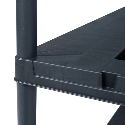 Uzglabāšanas Plaukts, Melns, 220 Kg, , Plastmasa - HOLDORS