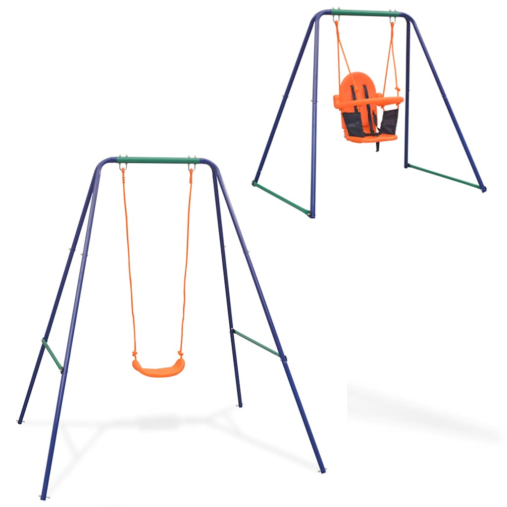Vienvietīgās Šūpoles Un Mazuļu Šūpoles, 2- Vienā, Oranžas - HOLDORS