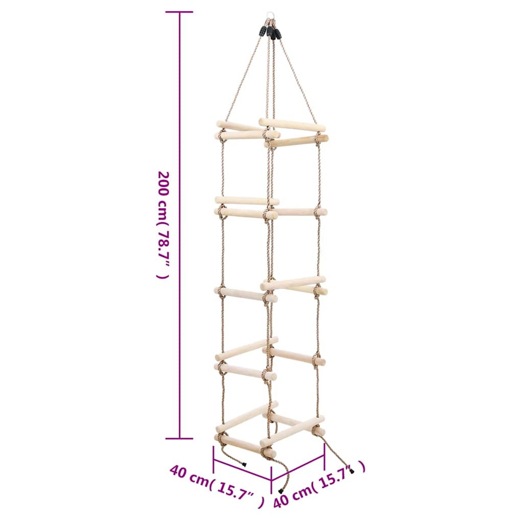 Virves Kāpnes Bērniem, 200 Cm, Koks - HOLDORS